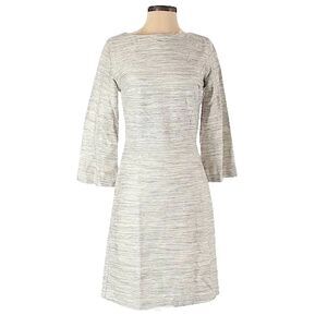 Old Navy Long bell Sleeve fitted ivory Heathered gray short old money M